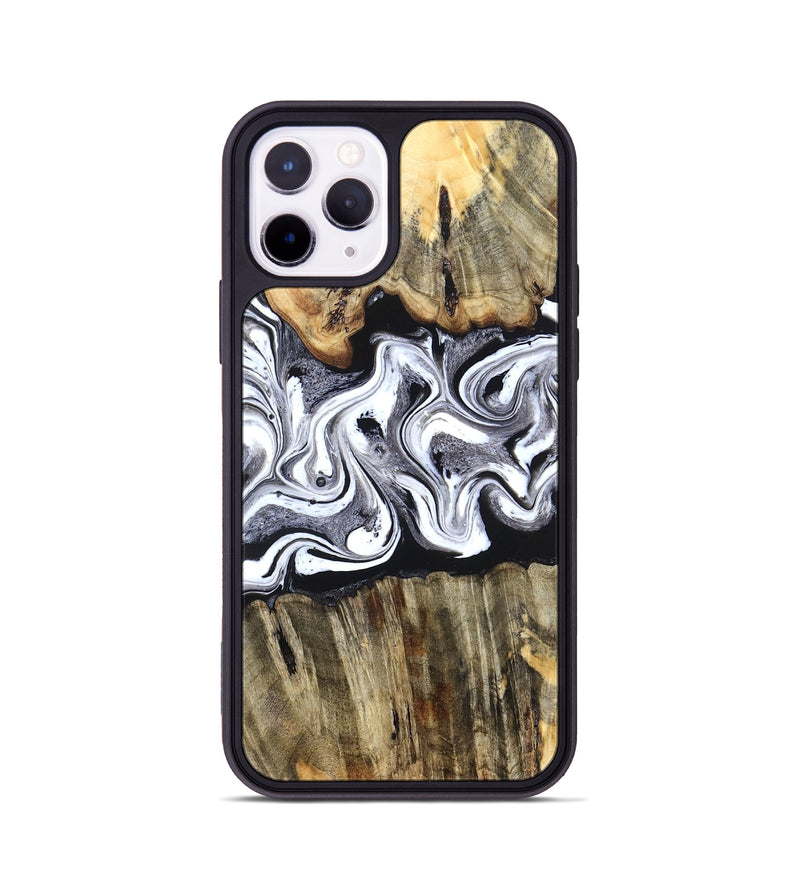 iPhone 11 Pro Wood Phone Case - Camren (Black & White, 831801)
