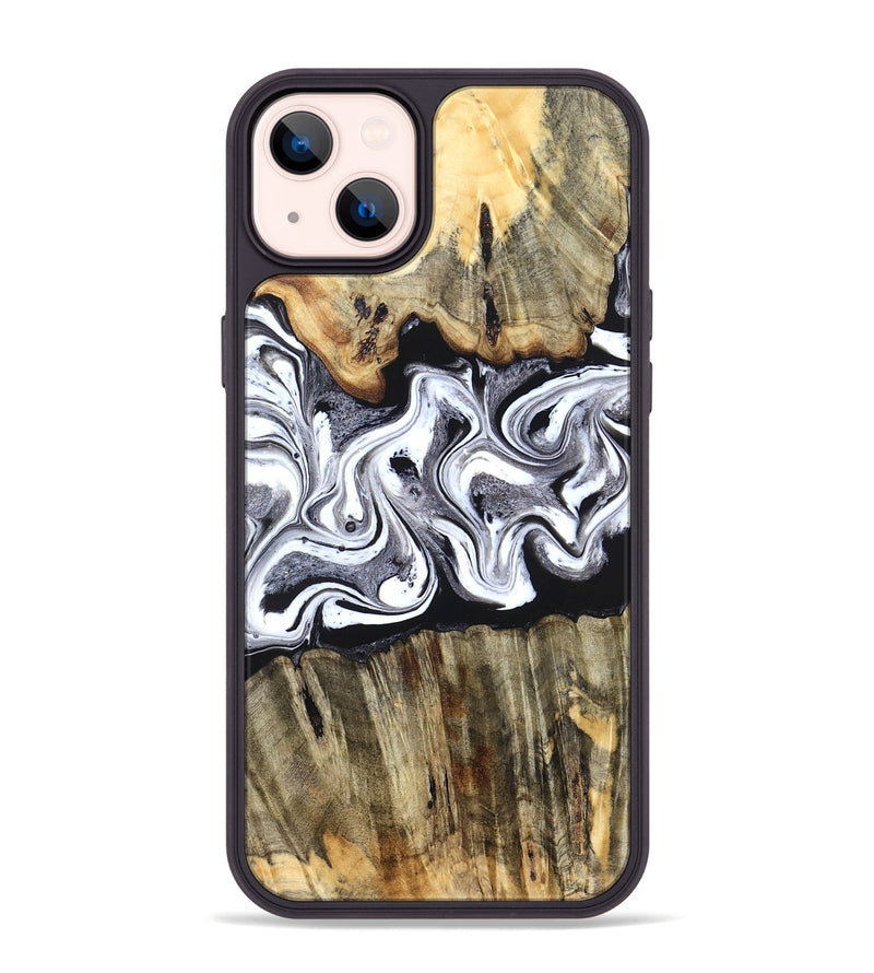 iPhone 14 Plus Wood Phone Case - Camren (Black & White, 831801)