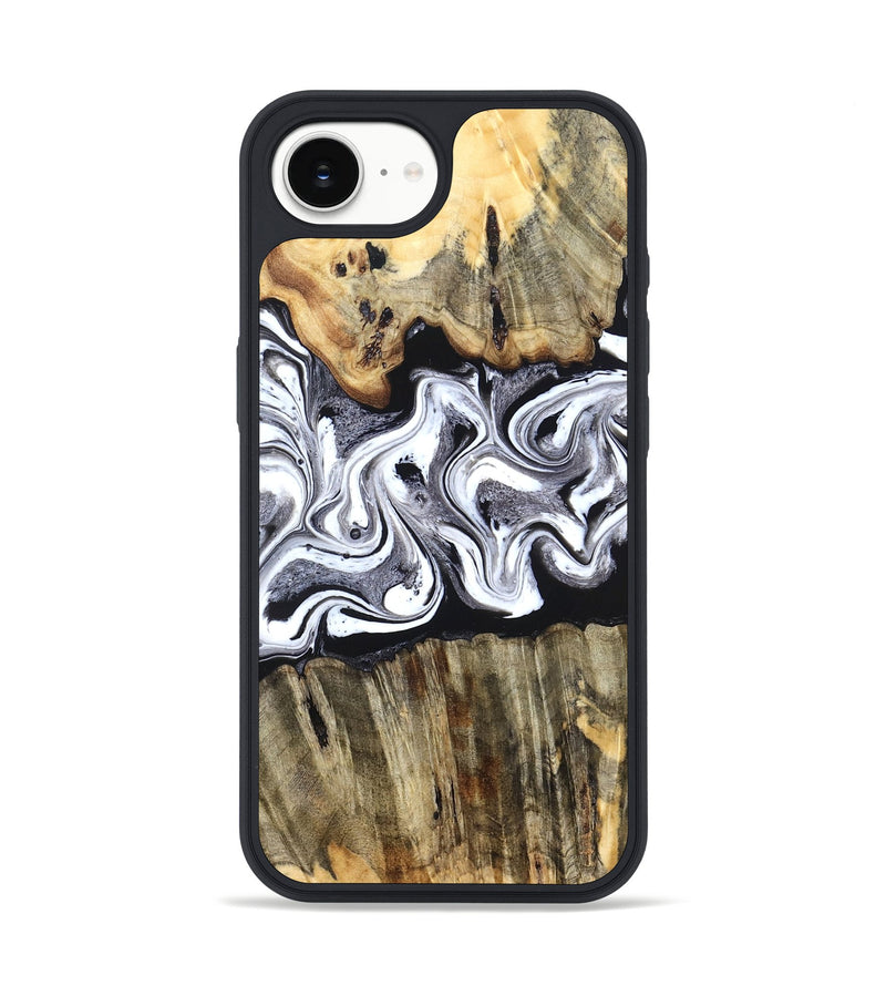 iPhone 16e Wood Phone Case - Camren (Black & White, 831801)