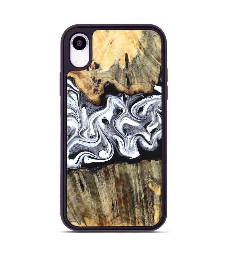 iPhone Xr Wood Phone Case - Camren (Black & White, 831801)