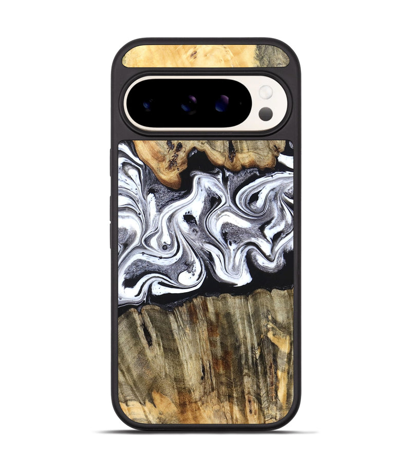 Pixel 9 Wood Phone Case - Camren (Black & White, 831801)