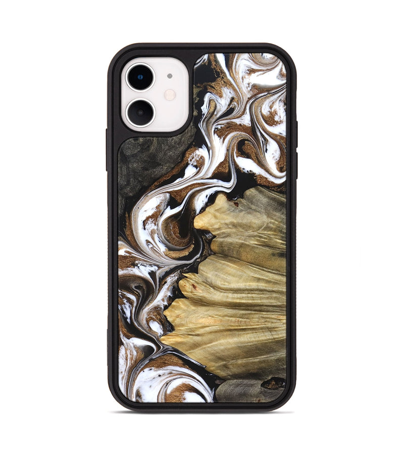 iPhone 11 Wood Phone Case - Kahlil (Black & White, 831802)