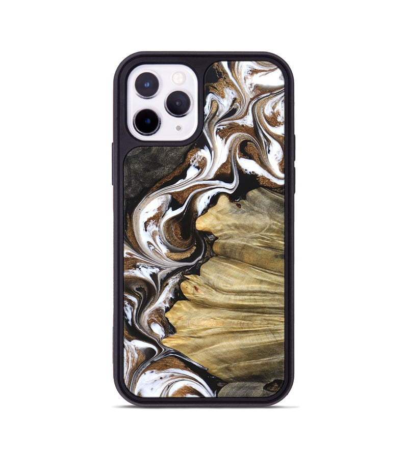 iPhone 11 Pro Wood Phone Case - Kahlil (Black & White, 831802)