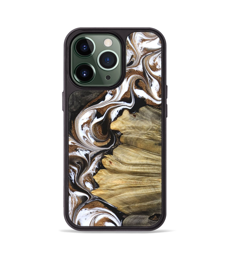 iPhone 13 Pro Wood Phone Case - Kahlil (Black & White, 831802)