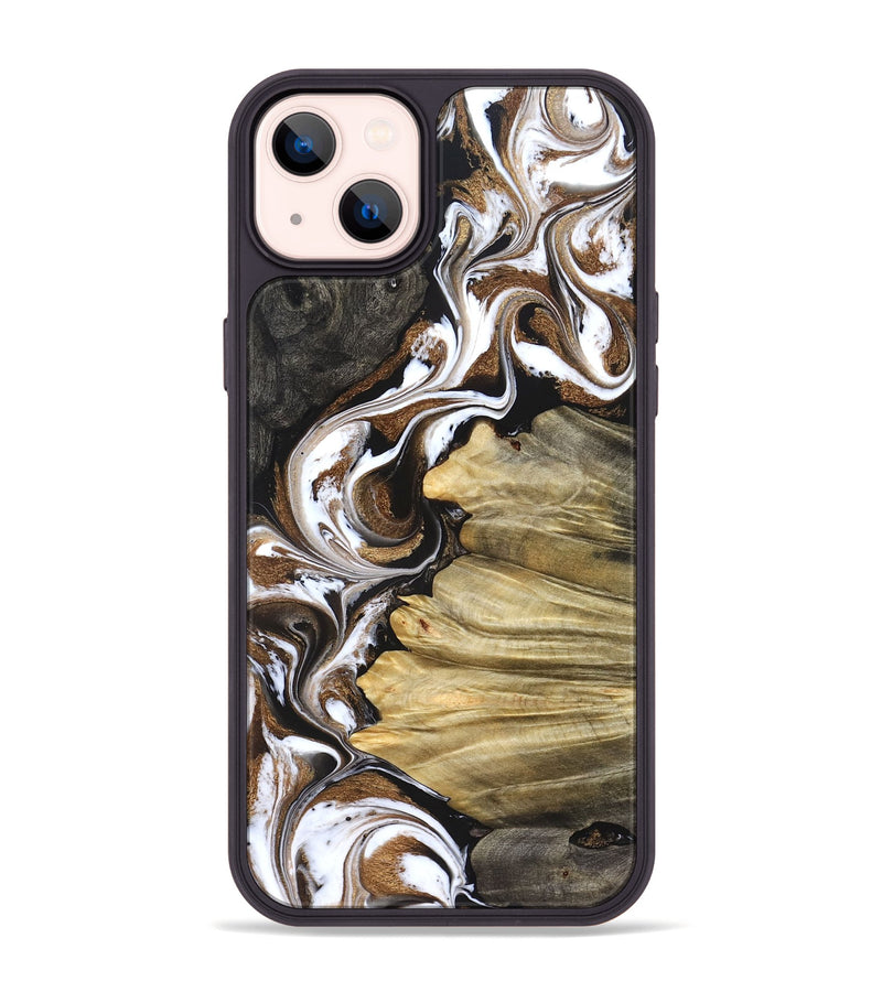 iPhone 14 Plus Wood Phone Case - Kahlil (Black & White, 831802)