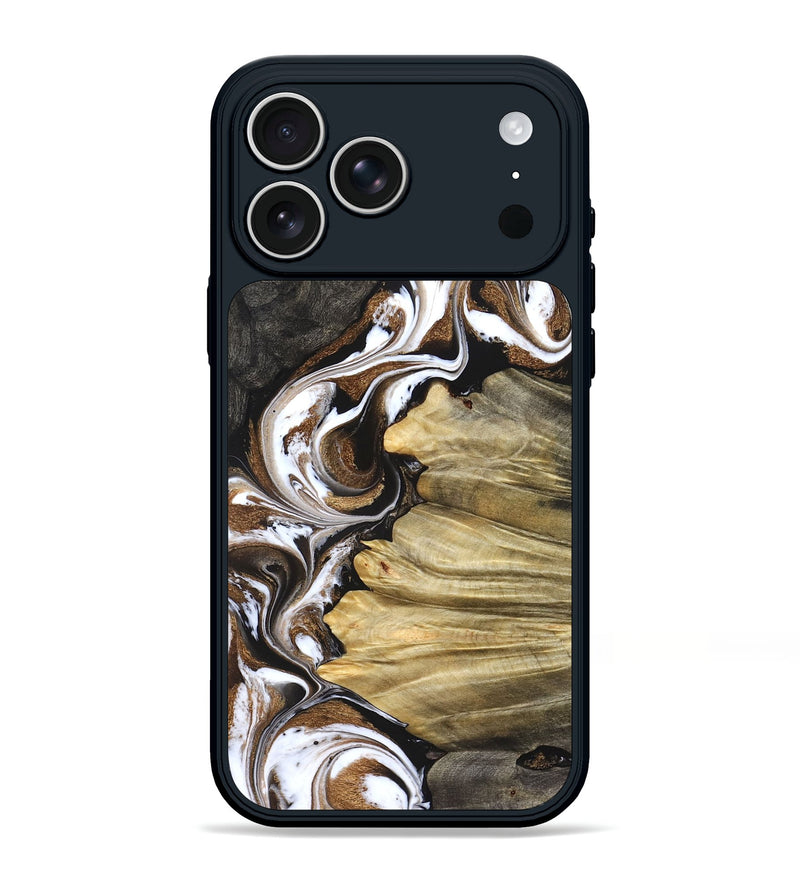 iPhone 17 Pro Max Wood Phone Case - Kahlil (Black & White, 831802)
