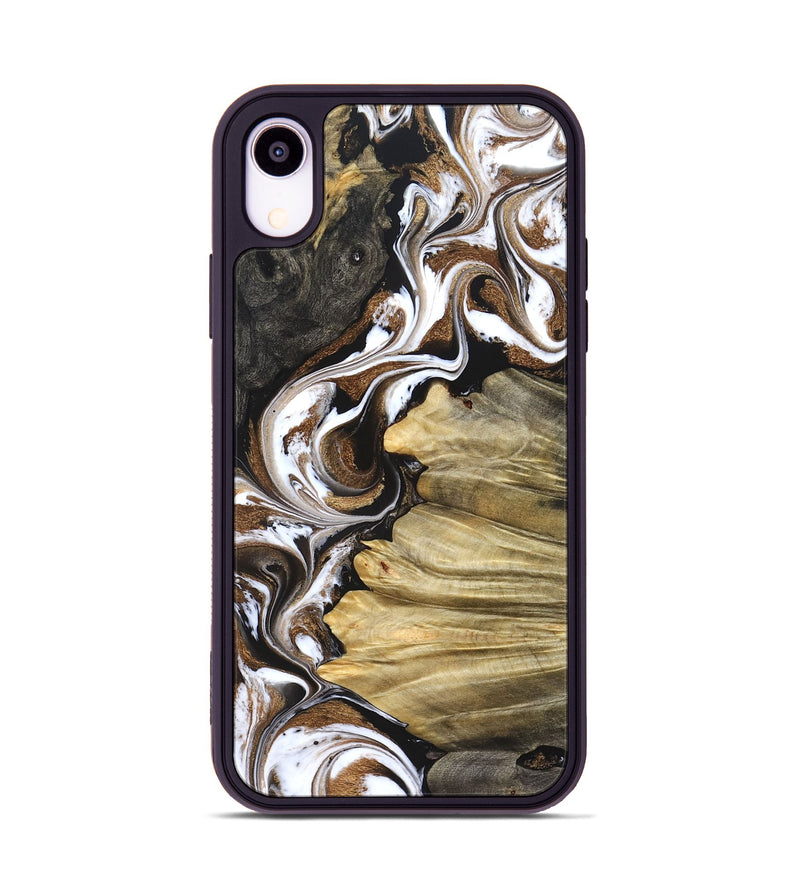 iPhone Xr Wood Phone Case - Kahlil (Black & White, 831802)