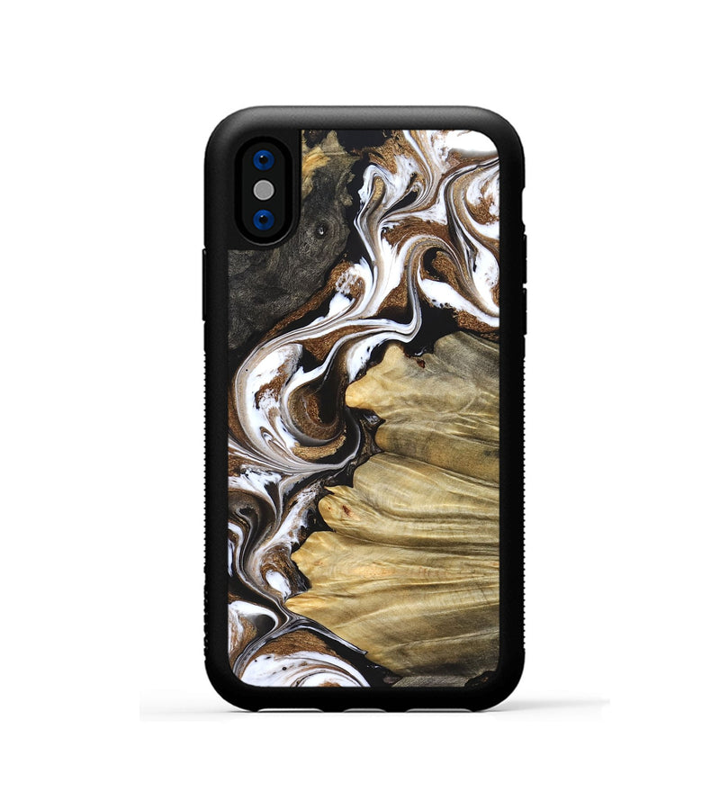 iPhone Xs Wood Phone Case - Kahlil (Black & White, 831802)
