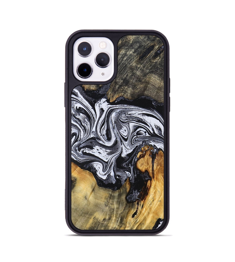 iPhone 11 Pro Wood Phone Case - Dewayne (Black & White, 831803)
