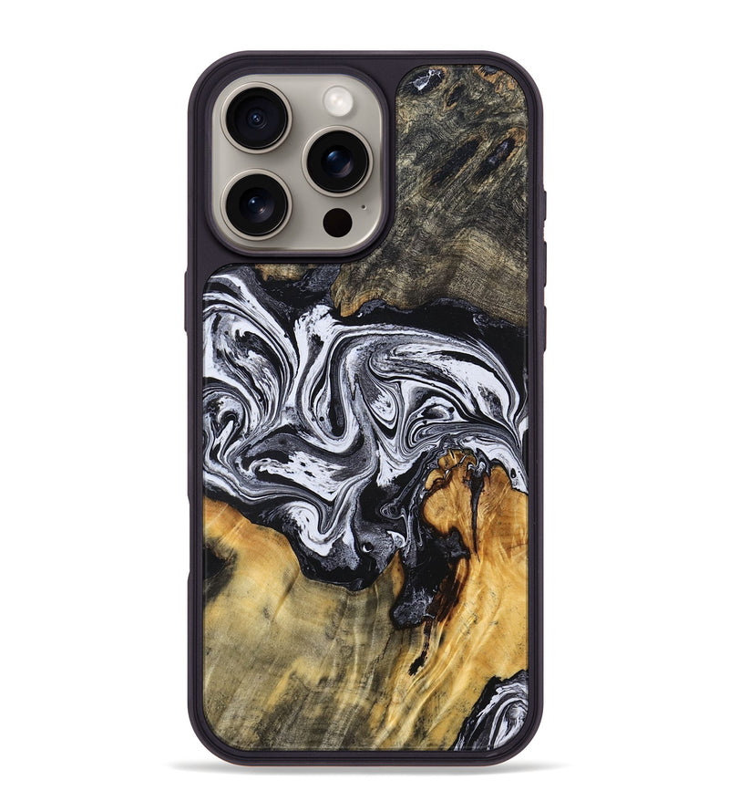 iPhone 16 Pro Max Wood Phone Case - Dewayne (Black & White, 831803)