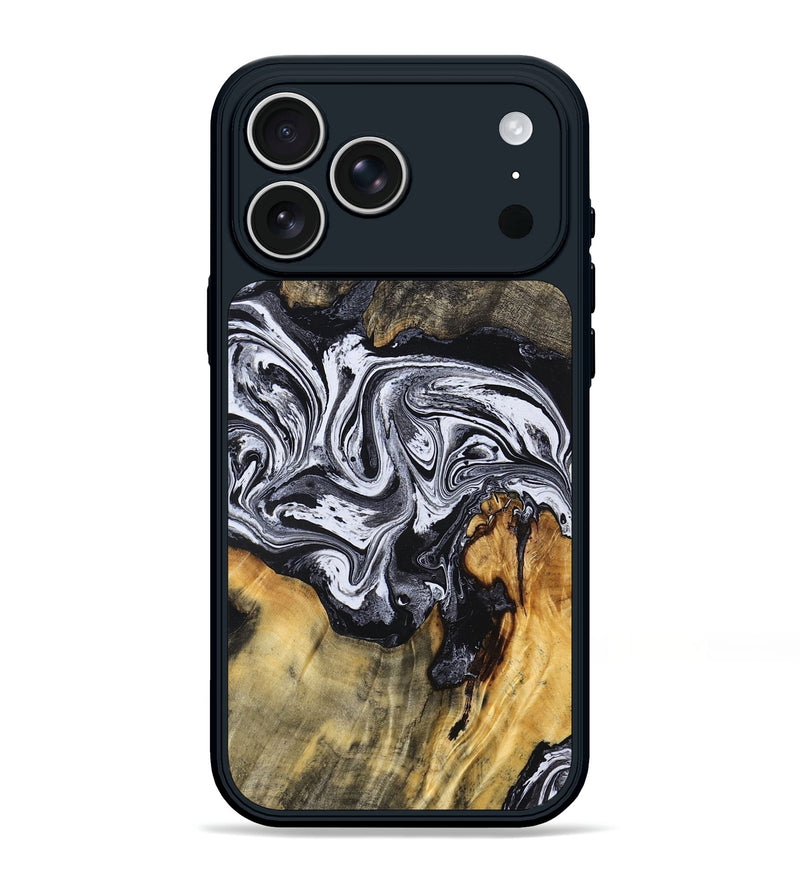 iPhone 17 Pro Max Wood Phone Case - Dewayne (Black & White, 831803)