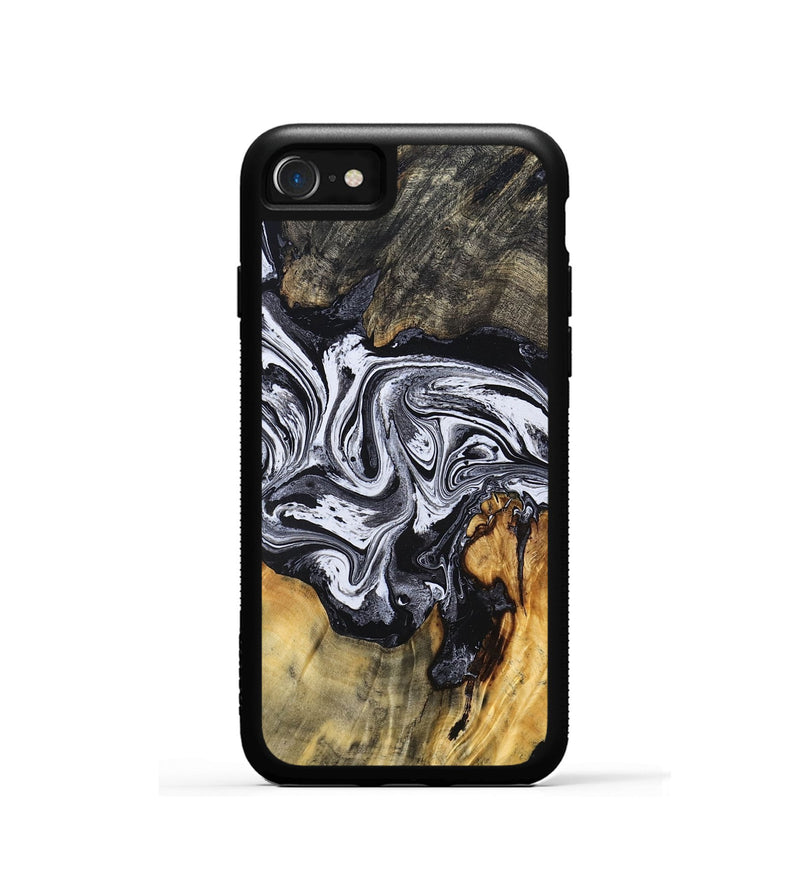 iPhone SE Wood Phone Case - Dewayne (Black & White, 831803)