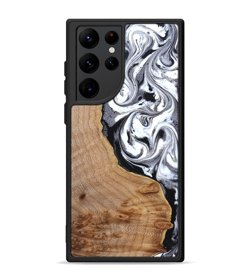 Galaxy S22 Ultra Wood Phone Case - Lyndon (Black & White, 831804)