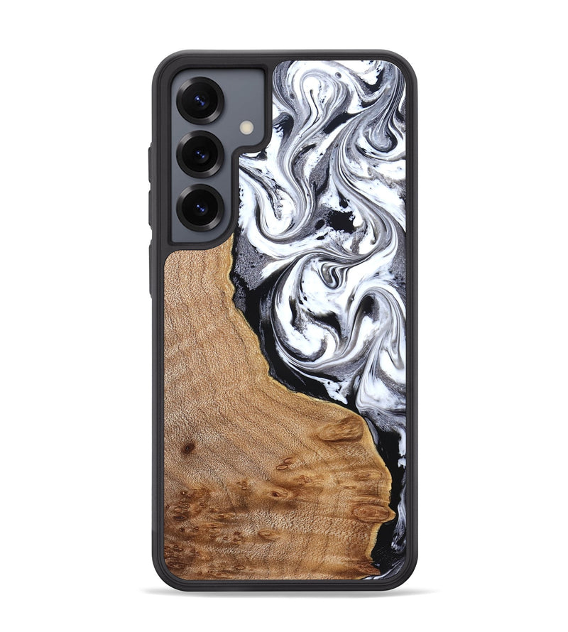Galaxy S25 Plus Wood Phone Case - Lyndon (Black & White, 831804)