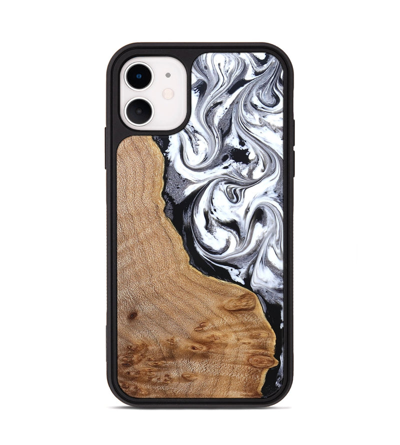 iPhone 11 Wood Phone Case - Lyndon (Black & White, 831804)