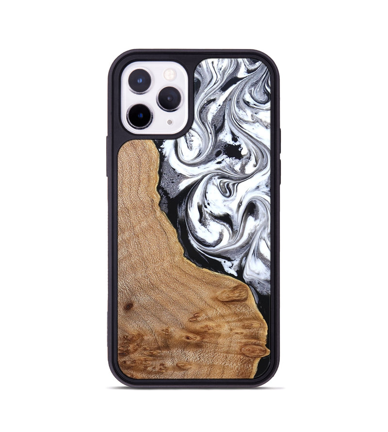 iPhone 11 Pro Wood Phone Case - Lyndon (Black & White, 831804)