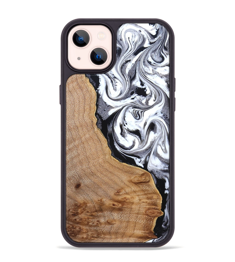iPhone 14 Plus Wood Phone Case - Lyndon (Black & White, 831804)