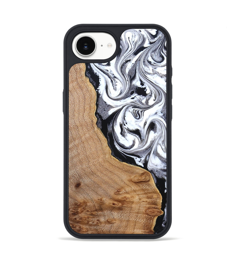 iPhone 16e Wood Phone Case - Lyndon (Black & White, 831804)