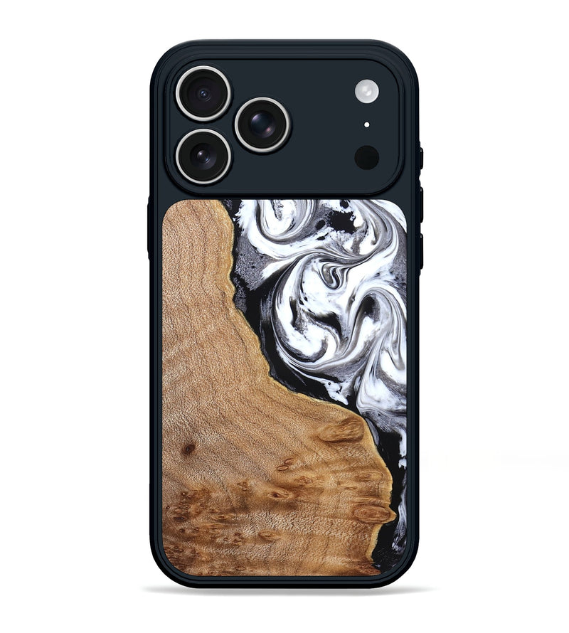 iPhone 17 Pro Max Wood Phone Case - Lyndon (Black & White, 831804)