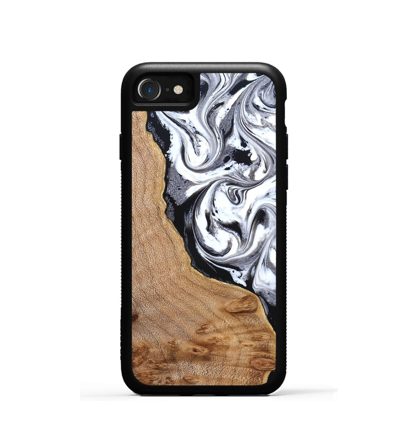 iPhone SE Wood Phone Case - Lyndon (Black & White, 831804)
