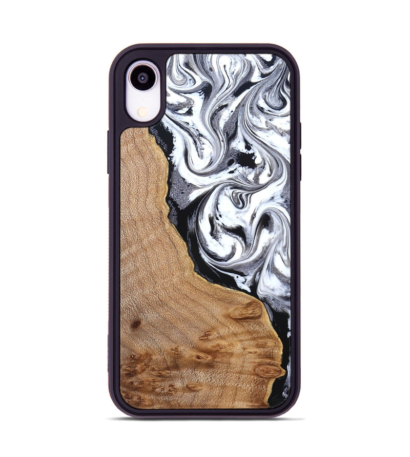 iPhone Xr Wood Phone Case - Lyndon (Black & White, 831804)