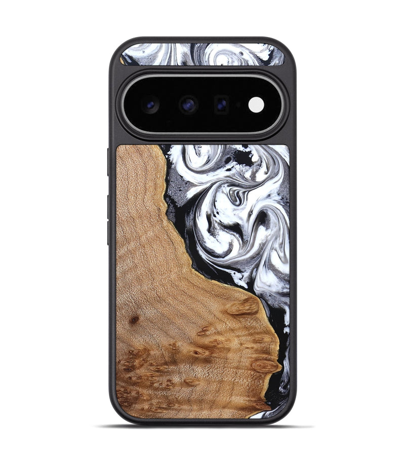 Pixel 11 Pro Wood Phone Case - Lyndon (Black & White, 831804)
