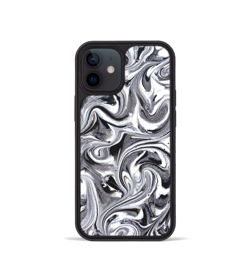 iPhone 12 mini ResinArt Phone Case - Lachlan (Black & White, 831805)