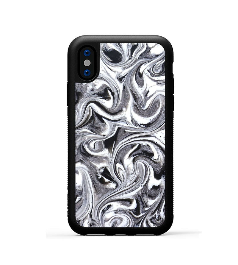 iPhone Xs ResinArt Phone Case - Lachlan (Black & White, 831805)