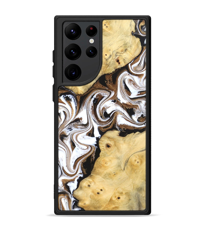 Galaxy S22 Ultra Wood Phone Case - Caitlin (Black & White, 831806)