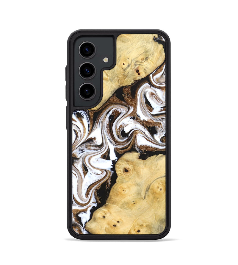 Galaxy S24 Wood Phone Case - Caitlin (Black & White, 831806)