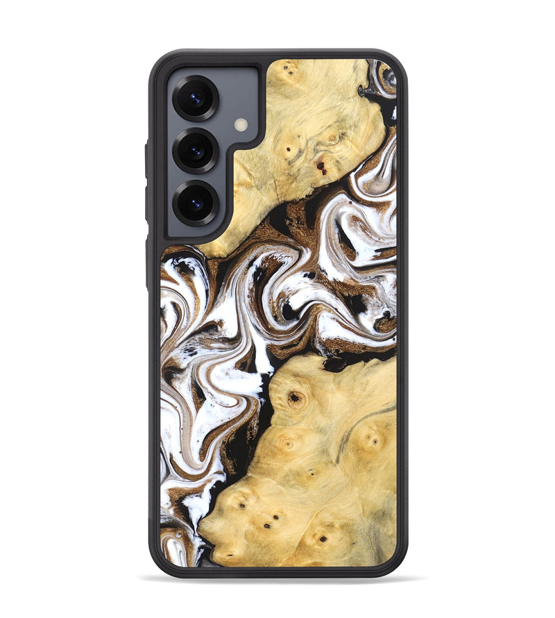 Galaxy S25 Plus Wood Phone Case - Caitlin (Black & White, 831806)