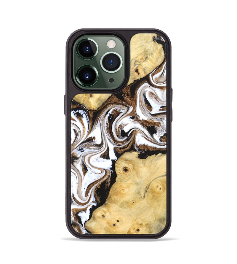 iPhone 13 Pro Wood Phone Case - Caitlin (Black & White, 831806)