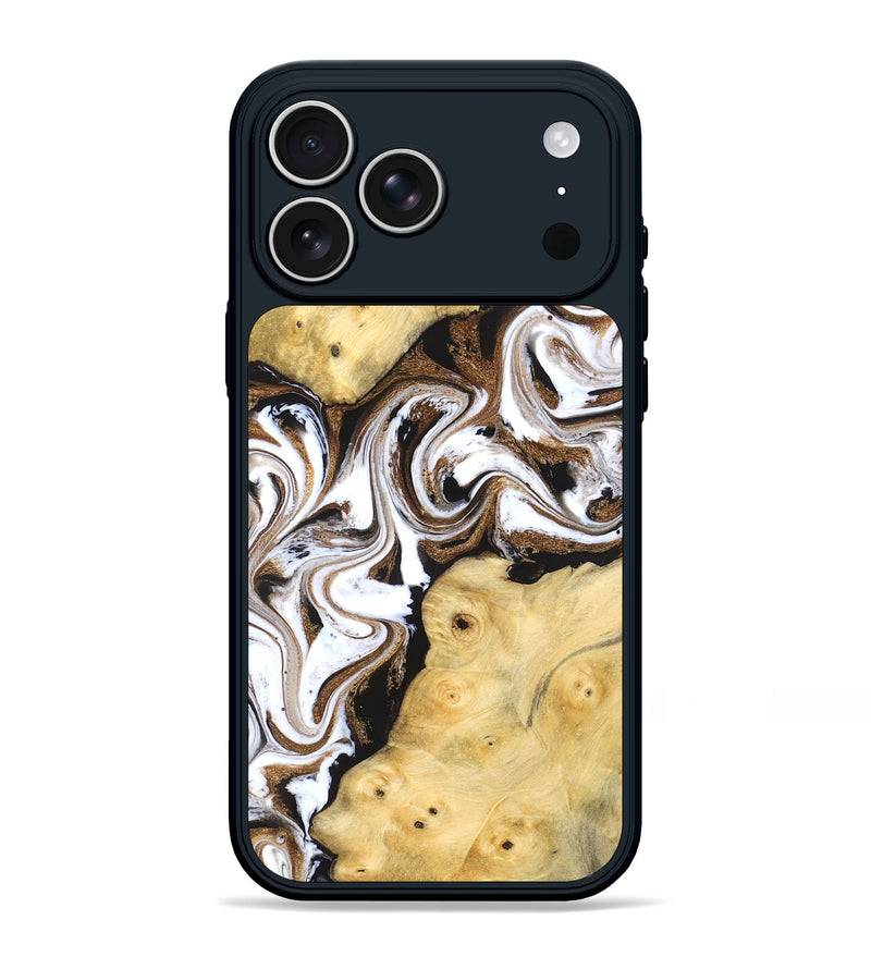 iPhone 17 Pro Max Wood Phone Case - Caitlin (Black & White, 831806)