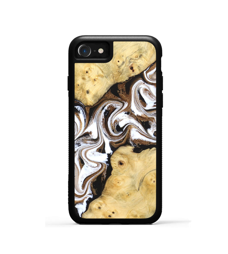 iPhone SE Wood Phone Case - Caitlin (Black & White, 831806)