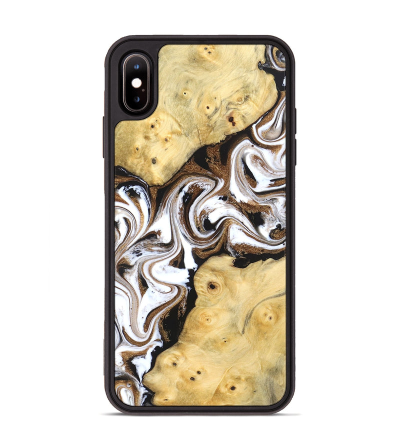 iPhone Xs Max Wood Phone Case - Caitlin (Black & White, 831806)