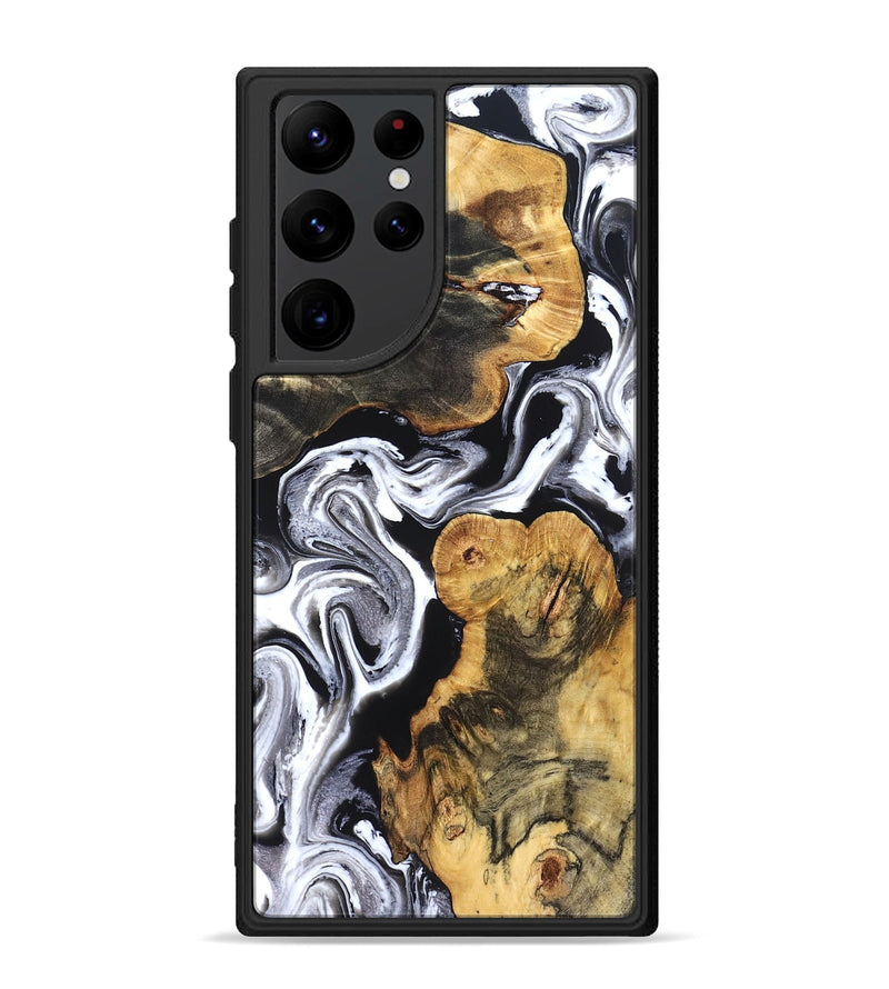 Galaxy S22 Ultra Wood Phone Case - Dash (Black & White, 831807)
