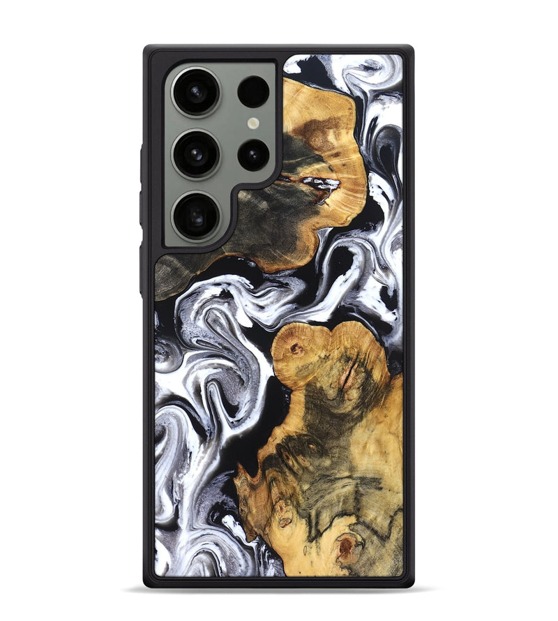 Galaxy S24 Ultra Wood Phone Case - Dash (Black & White, 831807)