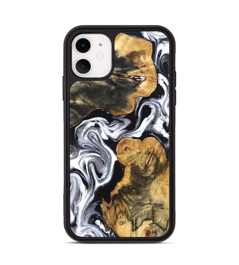 iPhone 11 Wood Phone Case - Dash (Black & White, 831807)