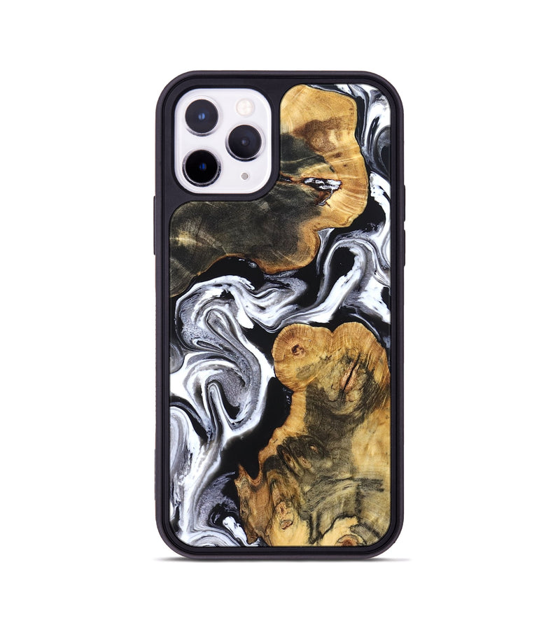 iPhone 11 Pro Wood Phone Case - Dash (Black & White, 831807)