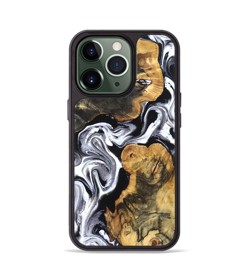 iPhone 13 Pro Wood Phone Case - Dash (Black & White, 831807)