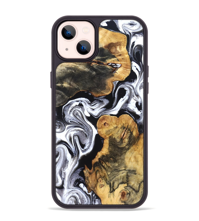 iPhone 14 Plus Wood Phone Case - Dash (Black & White, 831807)