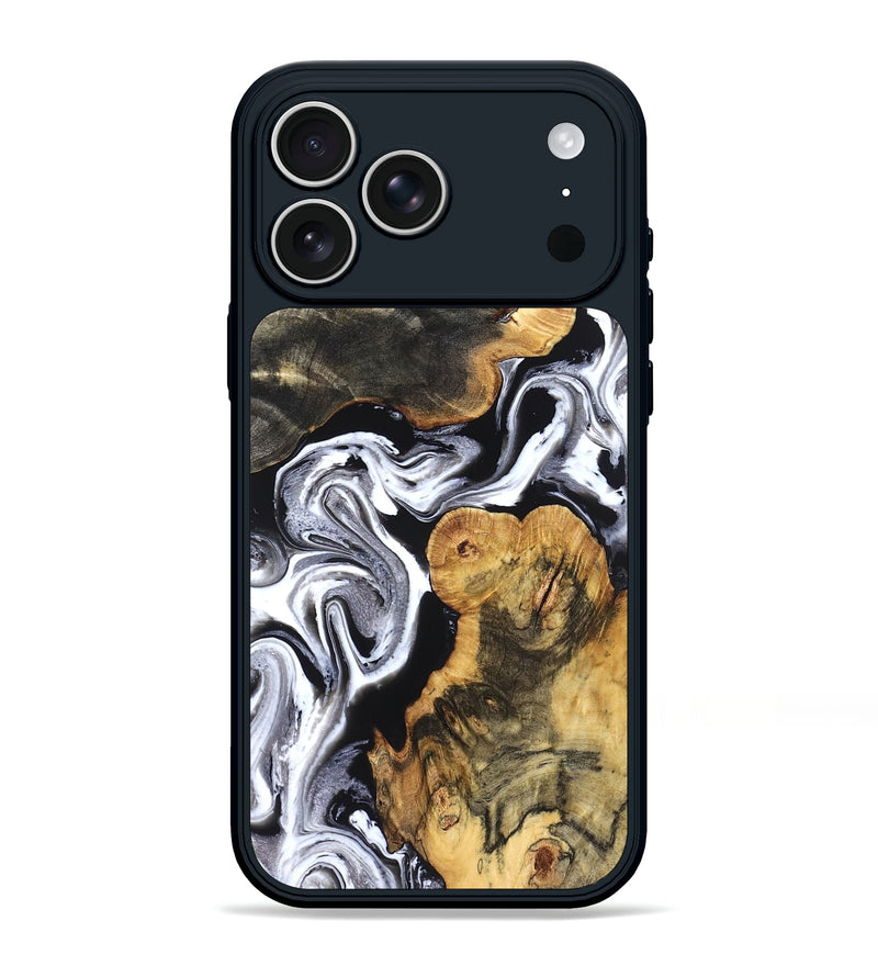 iPhone 17 Pro Max Wood Phone Case - Dash (Black & White, 831807)