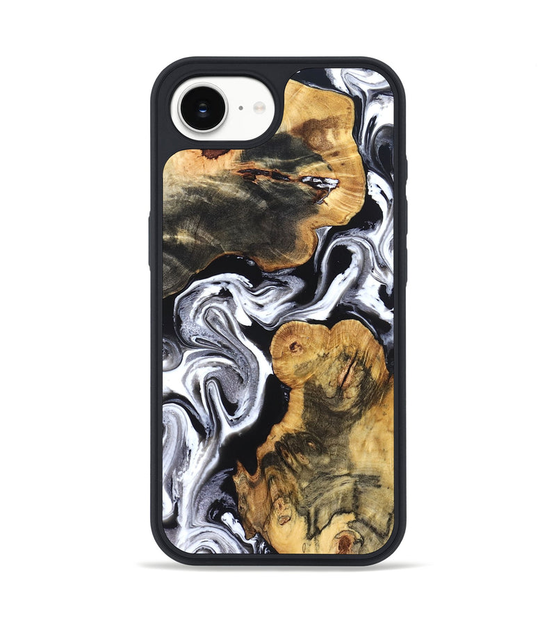 iPhone 17e Wood Phone Case - Dash (Black & White, 831807)