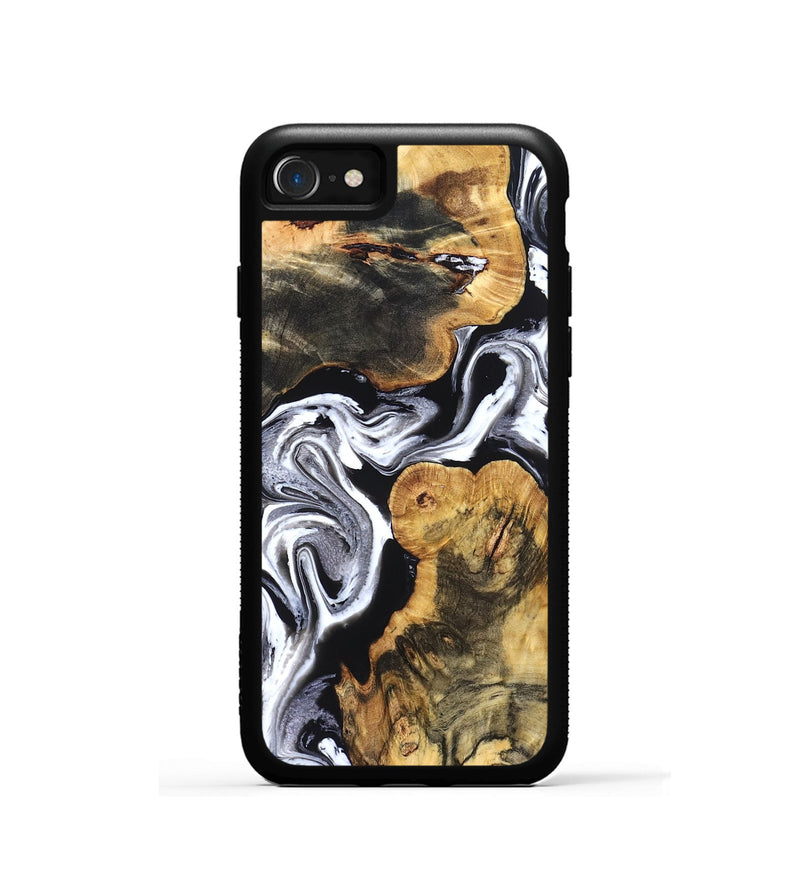 iPhone SE Wood Phone Case - Dash (Black & White, 831807)
