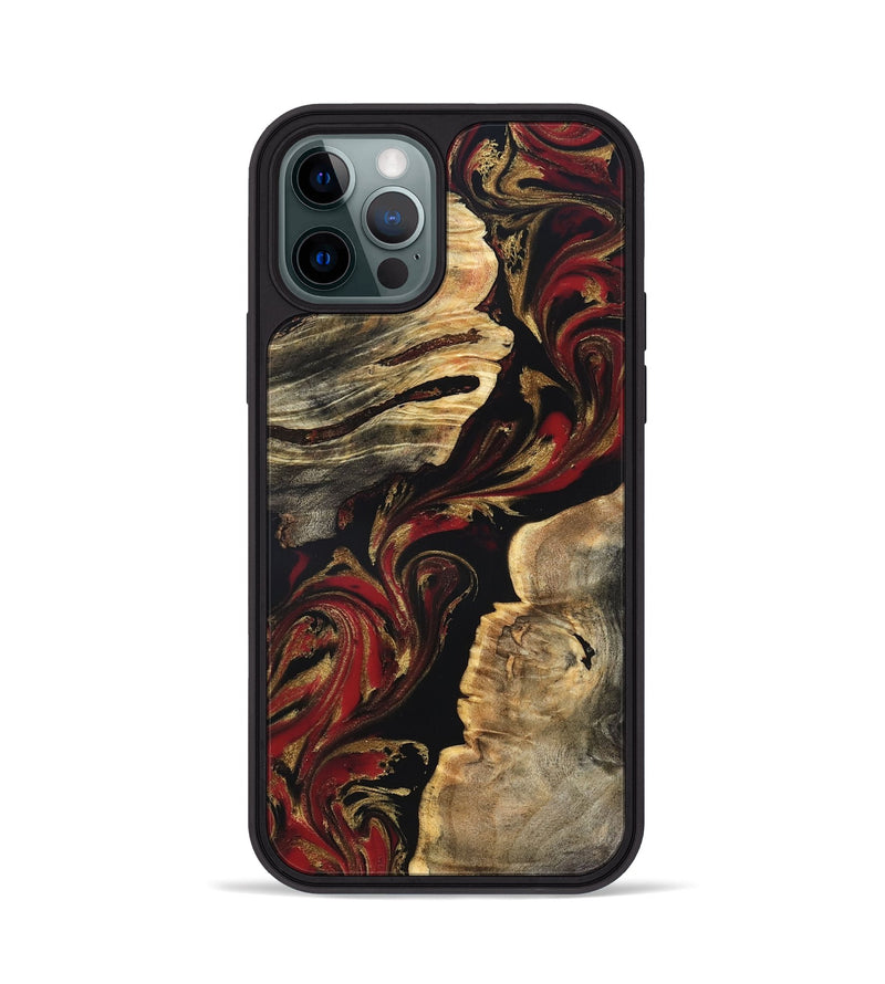 iPhone 12 Pro Wood Phone Case - Alonso (Red, 831808)