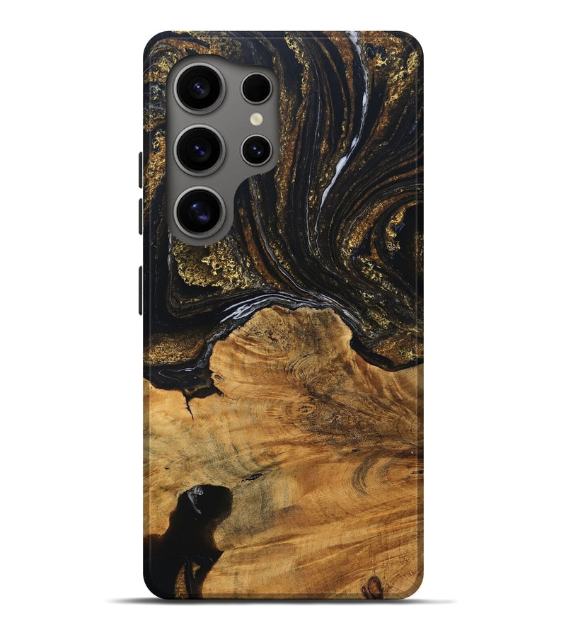 Galaxy S25 Ultra Wood Live Edge Phone Case - Omarion (Black & White, 831828)