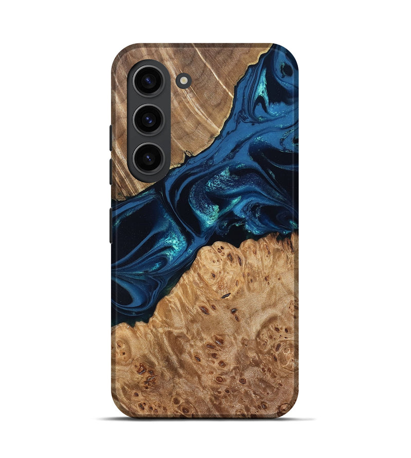 Galaxy S23 Wood Live Edge Phone Case - Ramon (Blue, 831839)