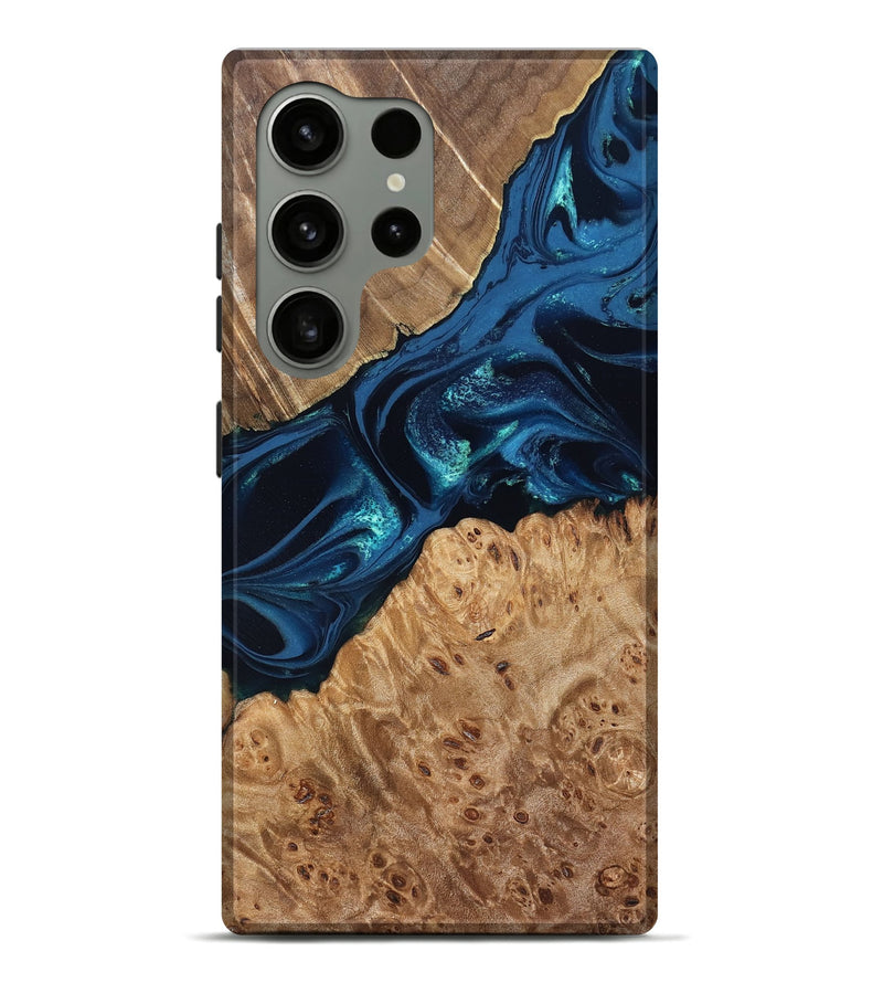 Galaxy S24 Ultra Wood Live Edge Phone Case - Ramon (Blue, 831839)