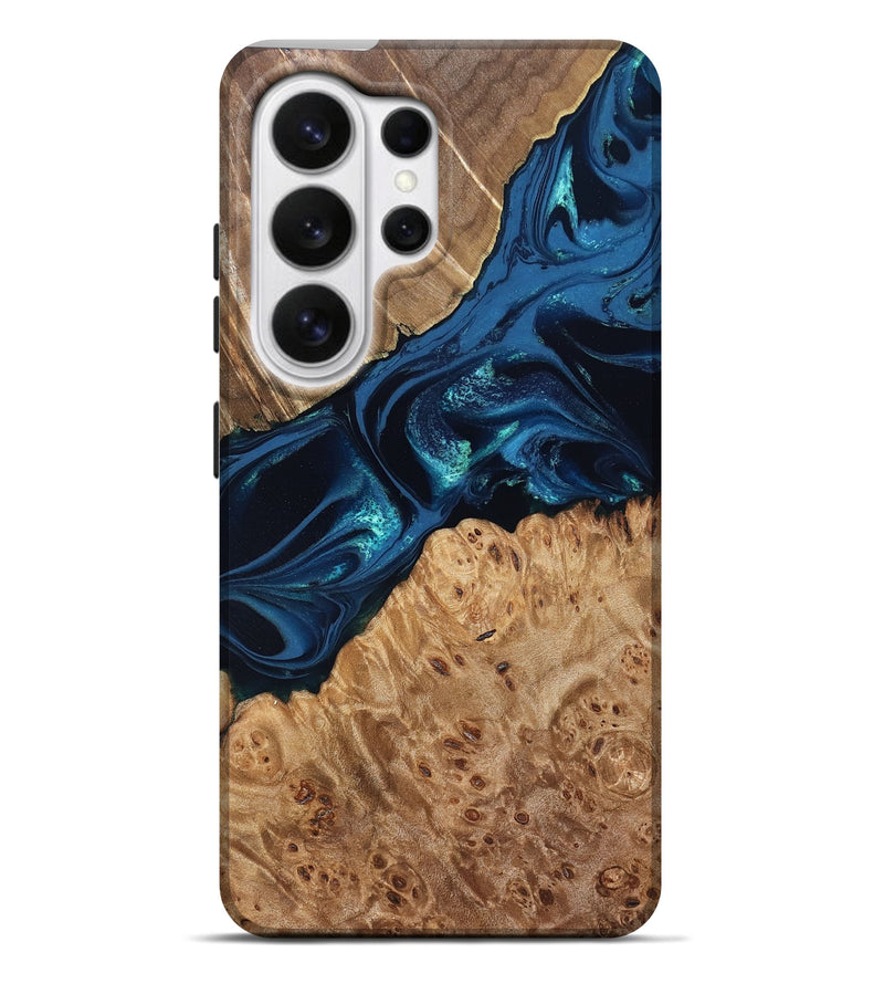 Galaxy S26 Ultra Wood Live Edge Phone Case - Ramon (Blue, 831839)