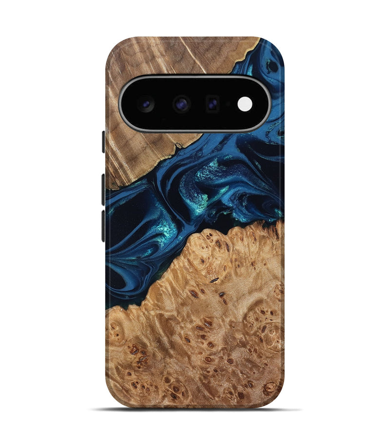 Pixel 11 Wood Live Edge Phone Case - Ramon (Blue, 831839)